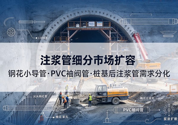 菏泽注浆管细分市场扩容，隧道钢花小导管、PVC 袖阀管、桩基后注浆管需求分化